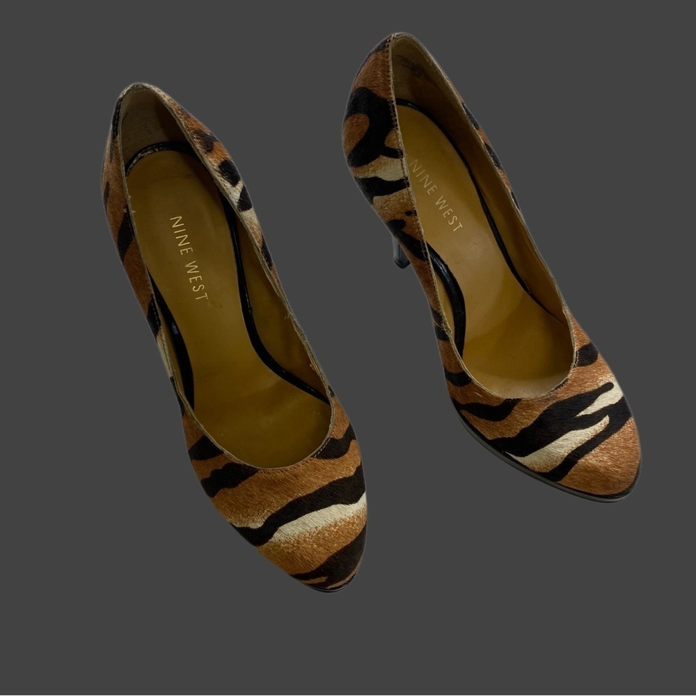 Nine West Animal Print Heels in Brown and Black